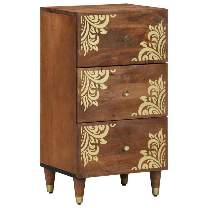 Sideboard med skuffe Brun 40 x 33.5 x 75 cm Massivt mangotræ