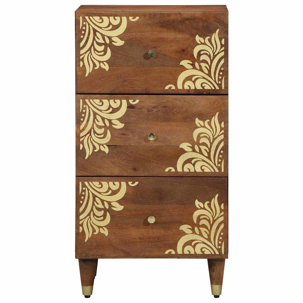 Sideboard med skuffe Brun 40 x 33.5 x 75 cm Massivt mangotræ