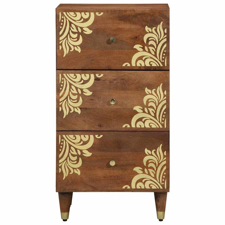 Sideboard med skuffe Brun 40 x 33.5 x 75 cm Massivt mangotræ