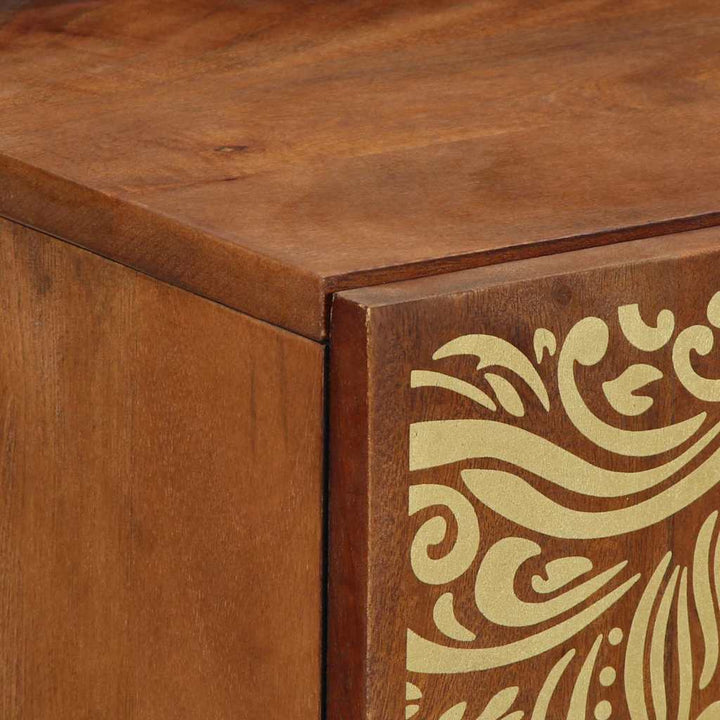 Sideboard med hylde Brun 40 x 33.5 x 75 cm Massivt mangotræ