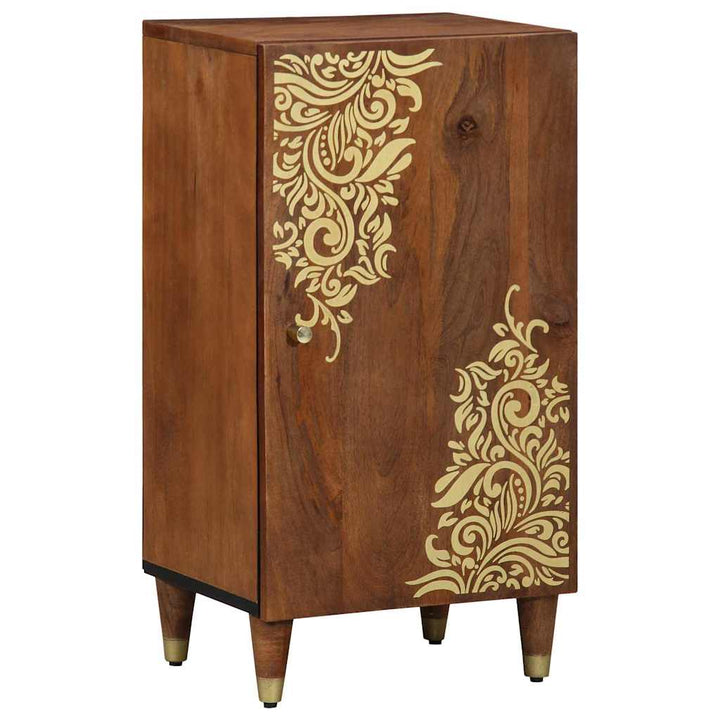 Sideboard med hylde Brun 40 x 33.5 x 75 cm Massivt mangotræ