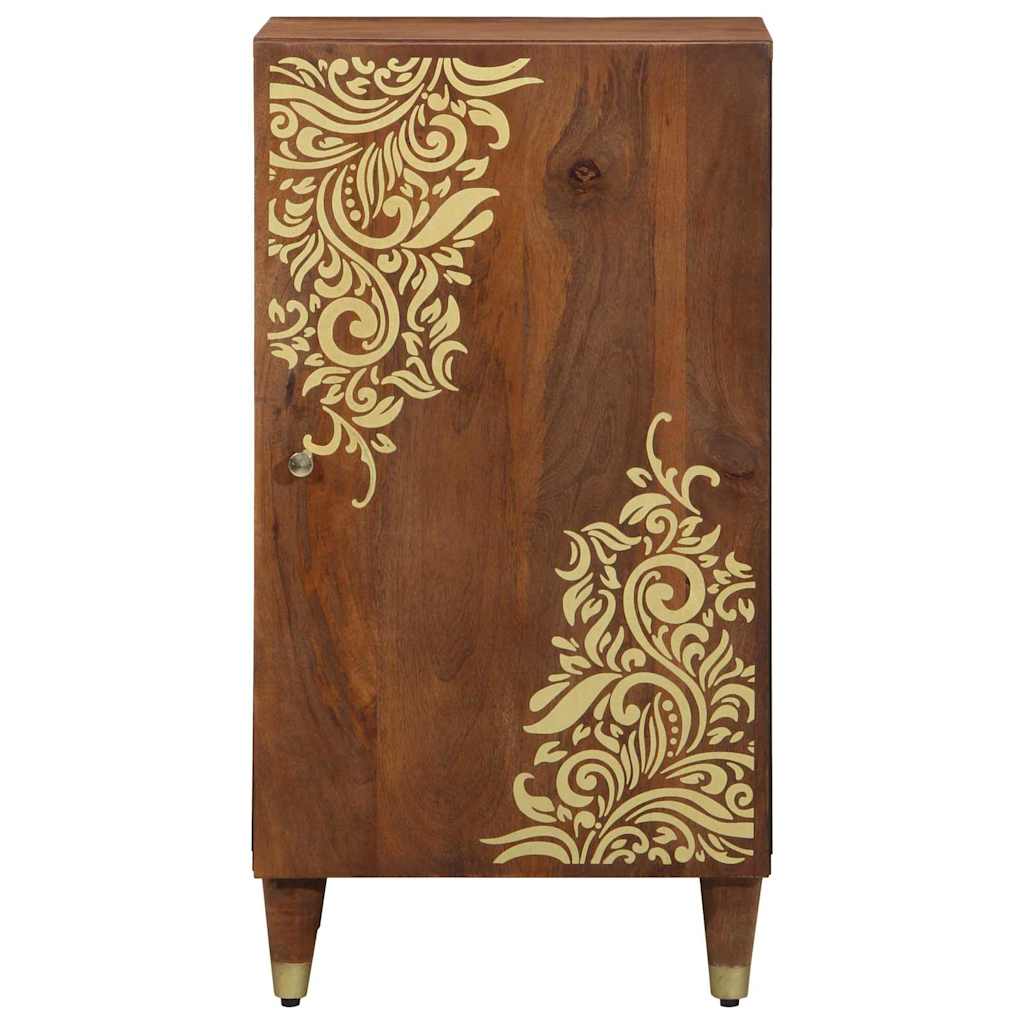 Sideboard med hylde Brun 40 x 33.5 x 75 cm Massivt mangotræ