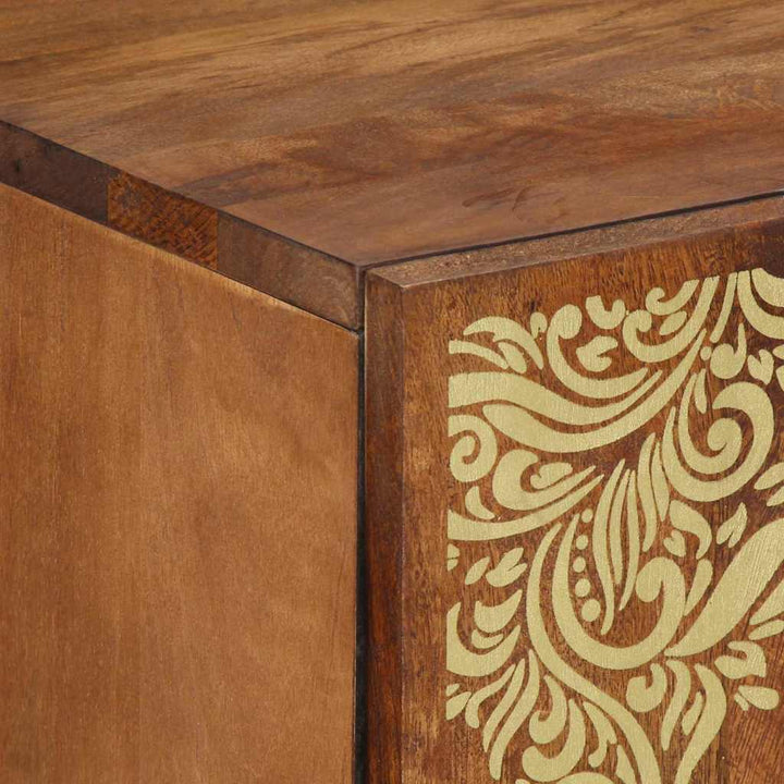 Sideboard med hylde Brun 60 x 33 x 75 cm Massivt mangotræ
