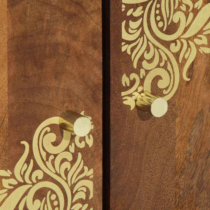 Sideboard med hylde Brun 60 x 33 x 75 cm Massivt mangotræ