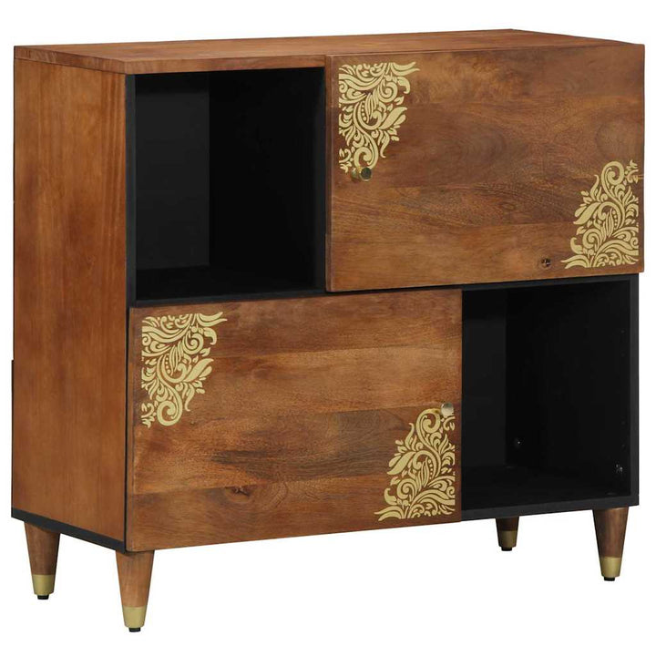 Sideboard med hylde Brun 80 x 33.5 x 75 cm Massivt mangotræ