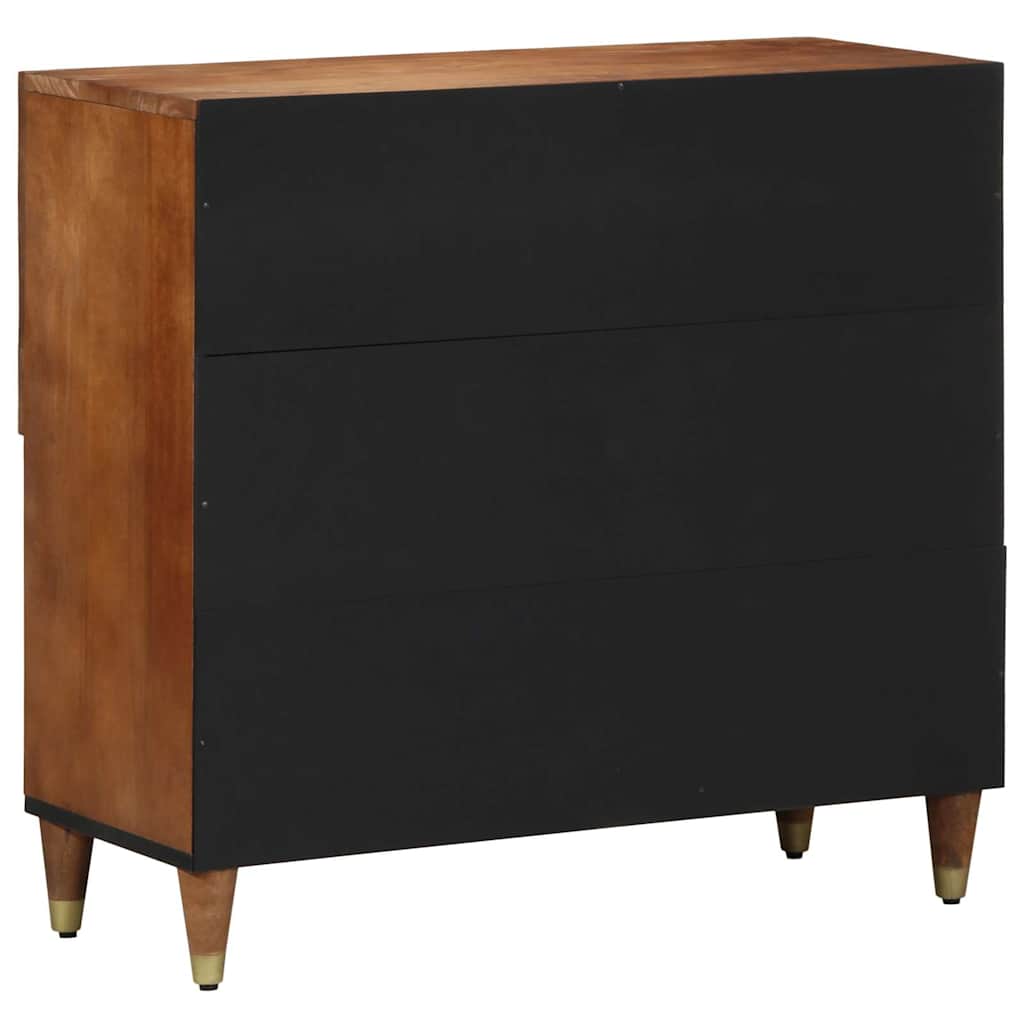 Sideboard med hylde Brun 80 x 33.5 x 75 cm Massivt mangotræ