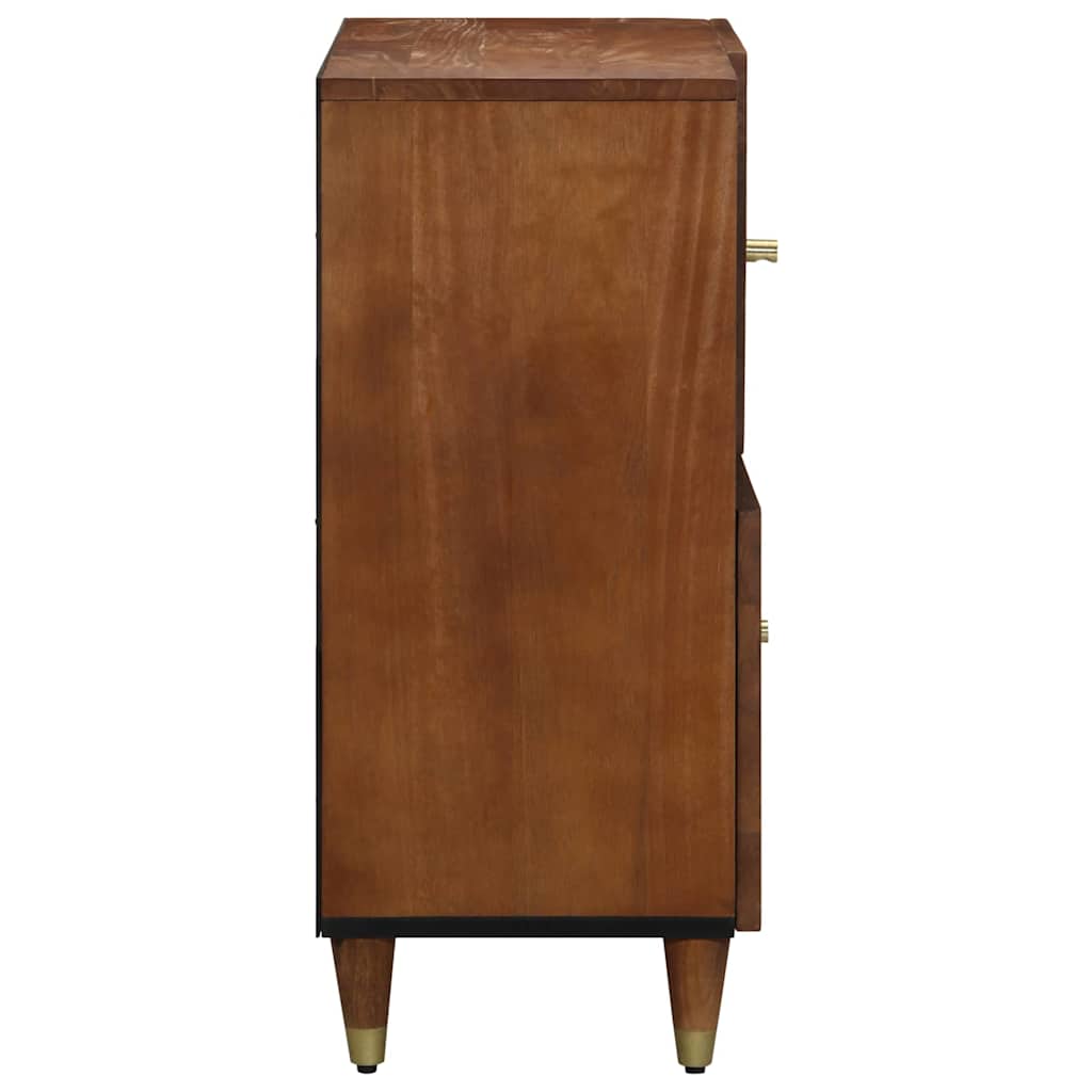 Sideboard med hylde Brun 80 x 33.5 x 75 cm Massivt mangotræ