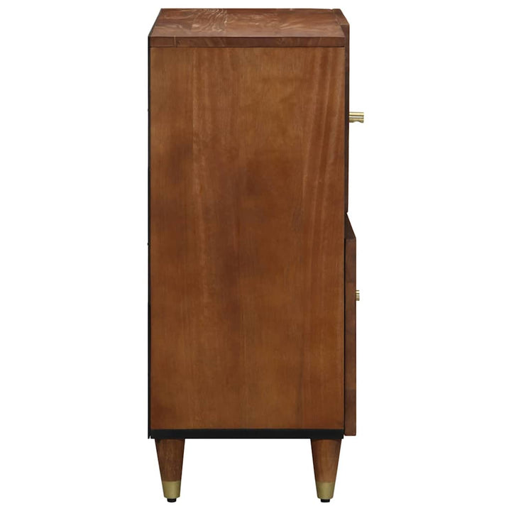 Sideboard med hylde Brun 80 x 33.5 x 75 cm Massivt mangotræ