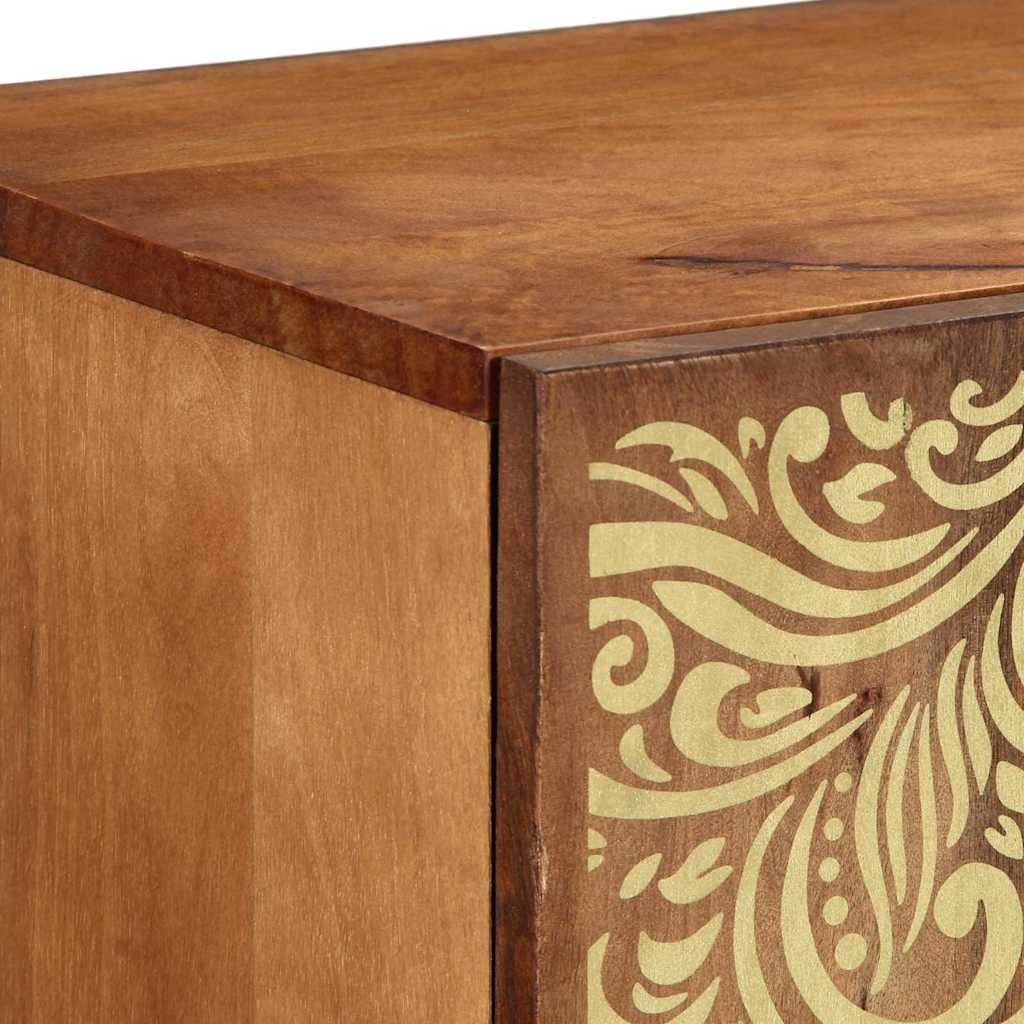 Sideboard med hylde Brun 90 x 33.5 x 75 cm Massivt mangotræ