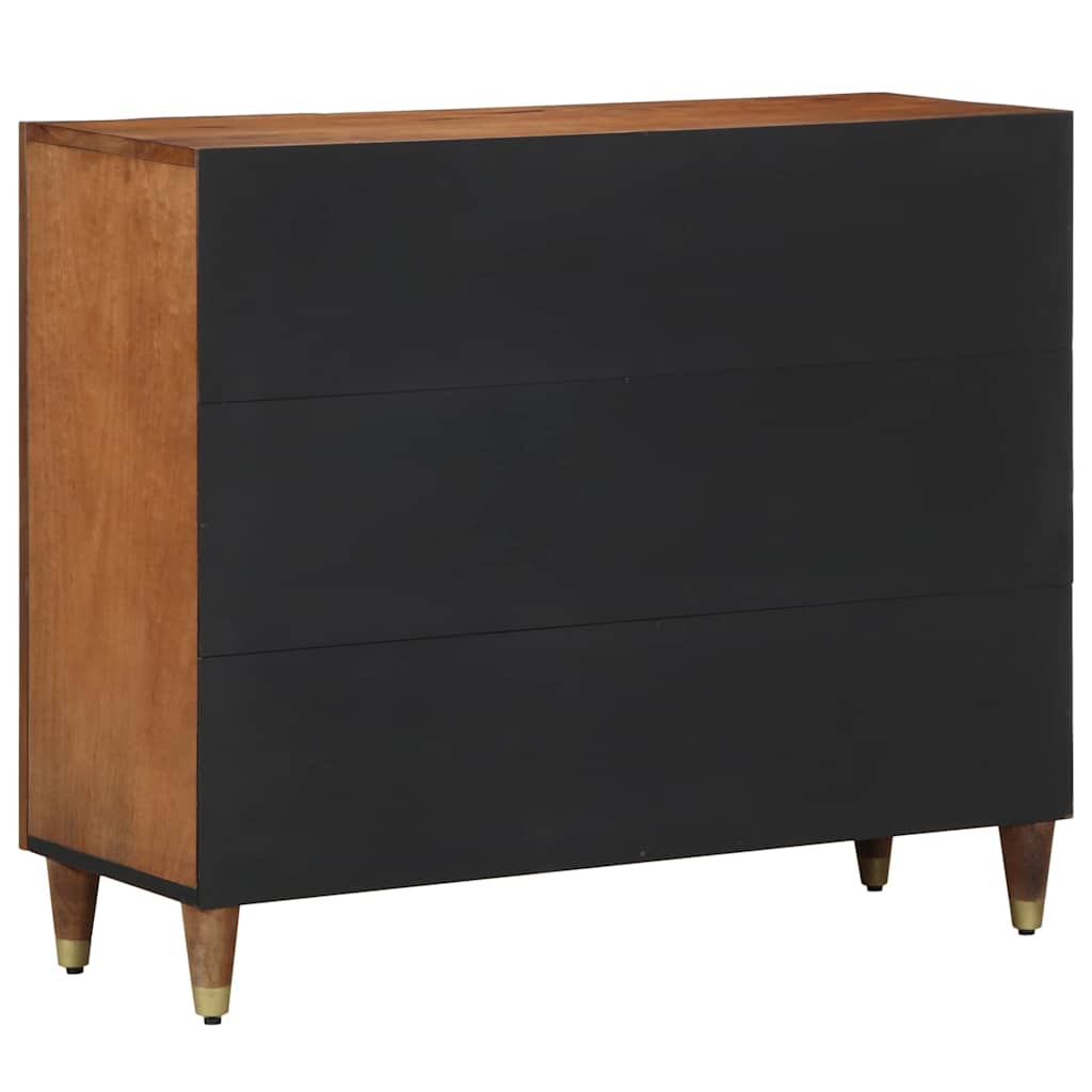 Sideboard med hylde Brun 90 x 33.5 x 75 cm Massivt mangotræ