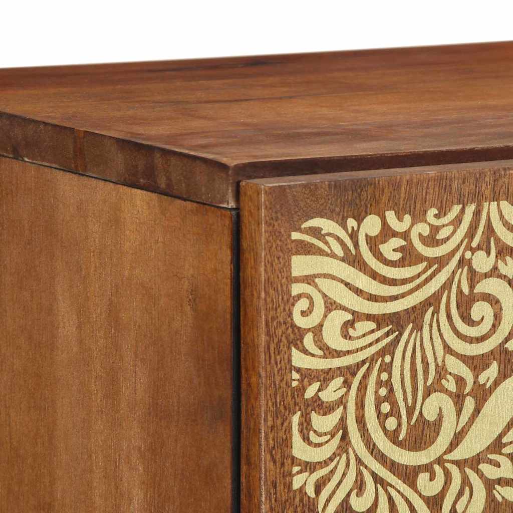 Highboard med skuffe Brun 40 x 33.5 x 110 cm Massivt mangotræ