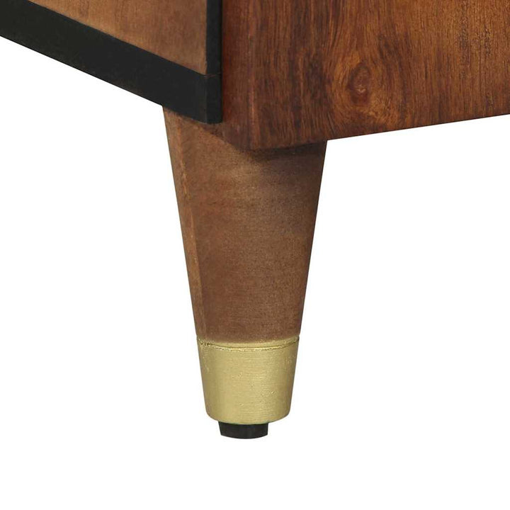 Highboard med skuffe Brun 40 x 33.5 x 110 cm Massivt mangotræ