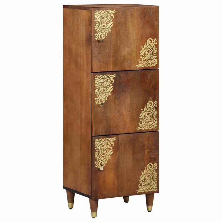 Highboard med skuffe Brun 40 x 33.5 x 110 cm Massivt mangotræ