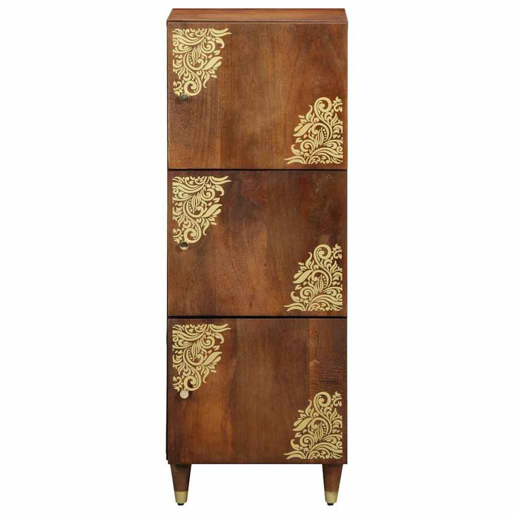 Highboard med skuffe Brun 40 x 33.5 x 110 cm Massivt mangotræ