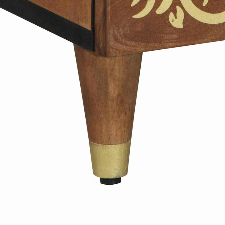 Highboard med hylde Brun 60 x 33,5 x 100 cm Massivt mangotræ
