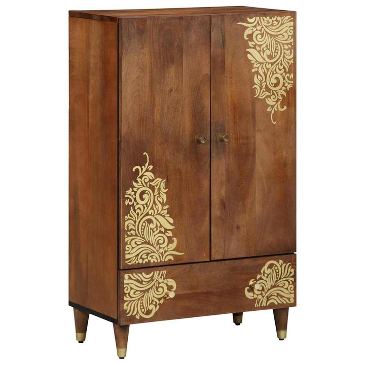 Highboard med hylde Brun 60 x 33,5 x 100 cm Massivt mangotræ