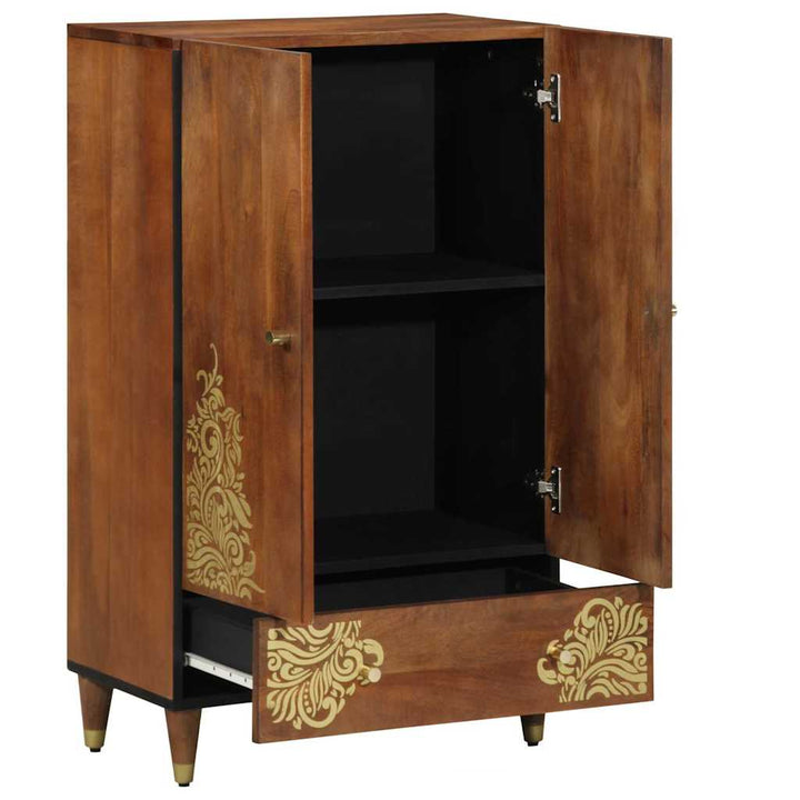 Highboard med hylde Brun 60 x 33,5 x 100 cm Massivt mangotræ