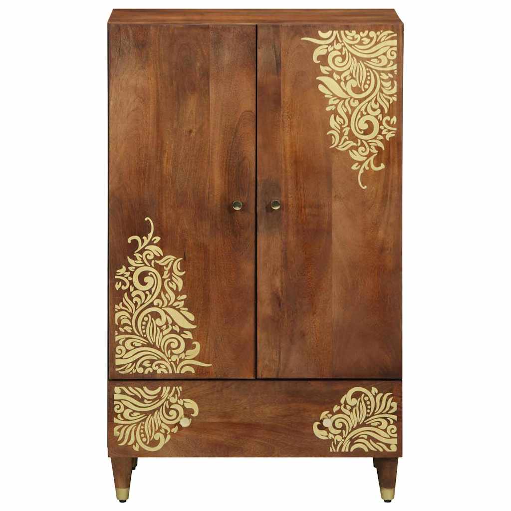 Highboard med hylde Brun 60 x 33,5 x 100 cm Massivt mangotræ