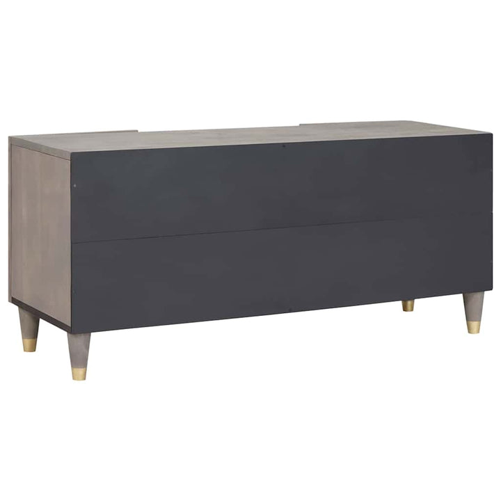 TV-skab med dør Grå og Guld 105 x 33.5 x 46 cm Massivt mangotræ