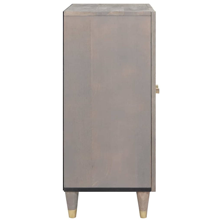 Sideboard Grå og Guld 60 x 33.5 x 75 cm Massivt mangotræ