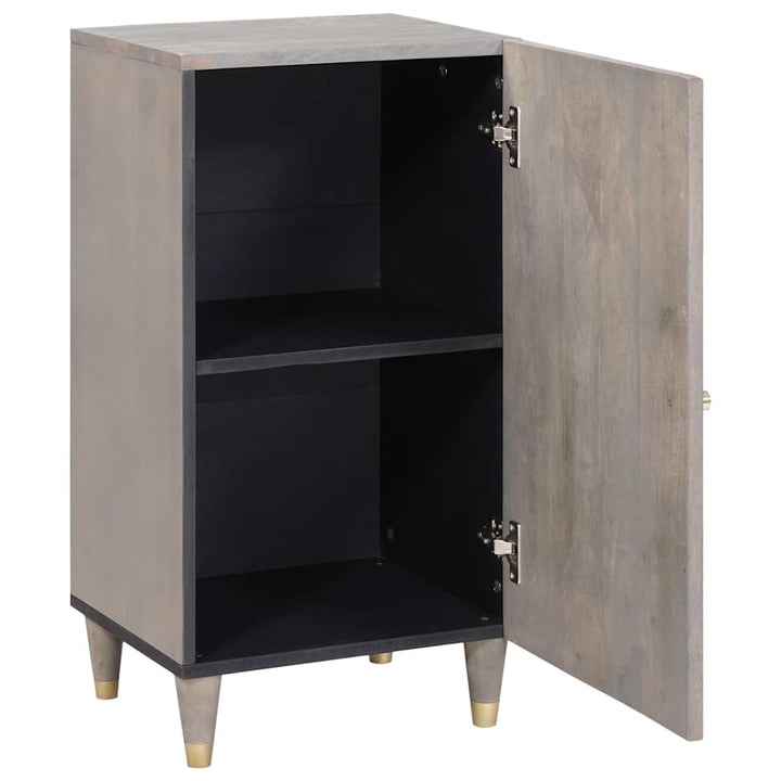 Sideboard Grå og Guld 40 x 33.5 x 75 cm Massivt mangotræ