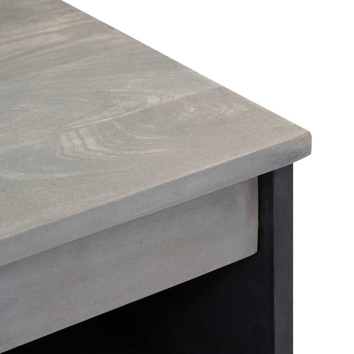 Sideboard Grå og Guld 60 x 33.5 x 75 cm Massivt mangotræ