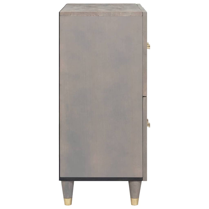 Sideboard med dør Grå og Guld 60 x 33 x 75 cm Massivt mangotræ