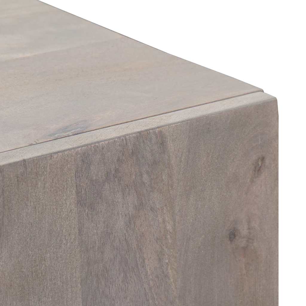 Highboard Grå og Guld 40 x 33.5 x 110 cm Massivt mangotræ