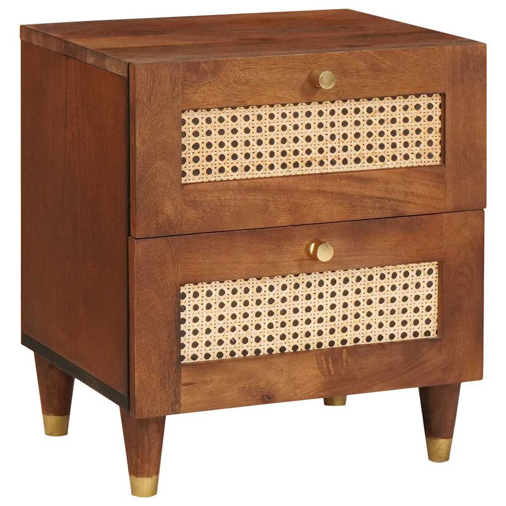 Sengeborde med skuffe 2 pcs 40 x 33,5 x 46 cm