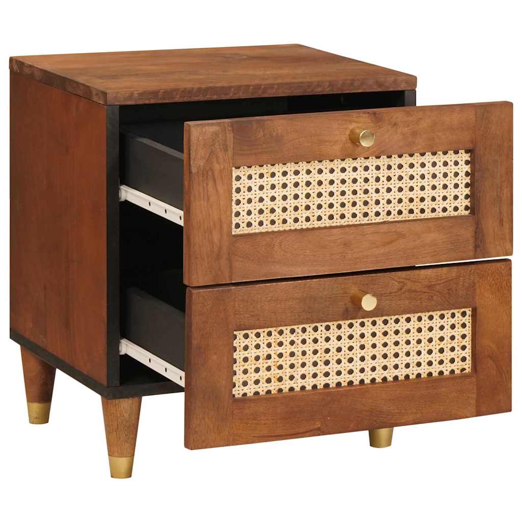 Sengeborde med skuffe 2 pcs 40 x 33,5 x 46 cm