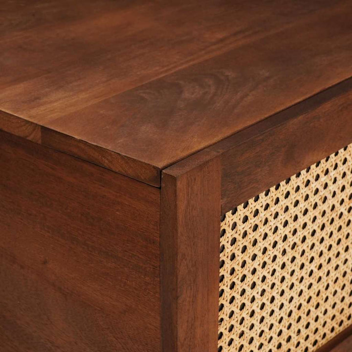 Sofaborde Brun 80 x 50 x 40 cm Rattan og solid mango træ