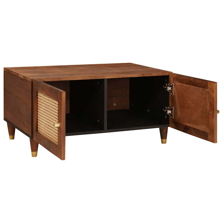 Sofaborde Brun 80 x 50 x 40 cm Rattan og solid mango træ