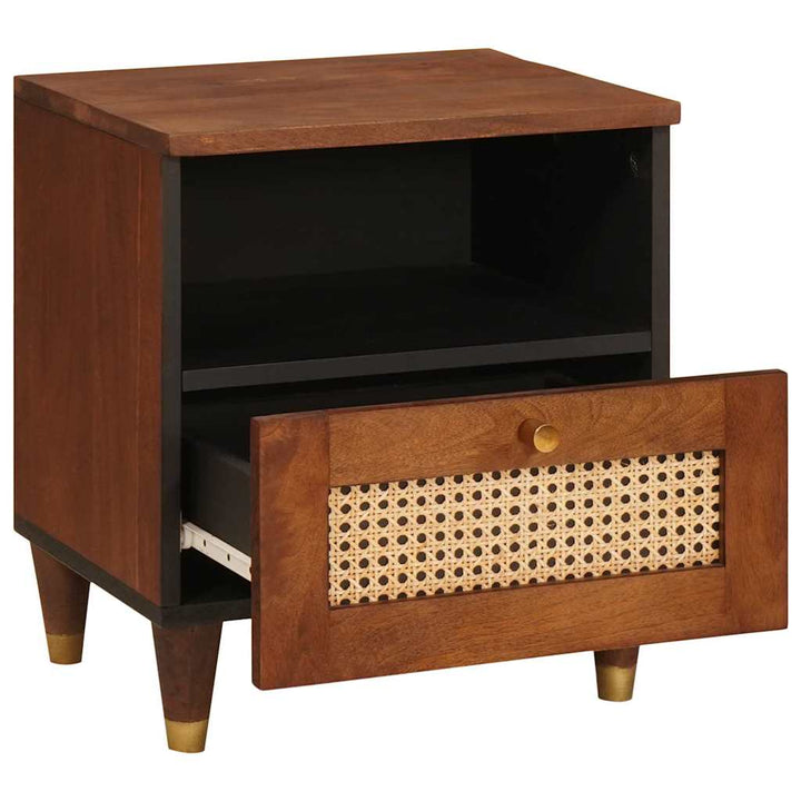 Sengeborde med skuffe 2 pcs 40 x 33 x 46 cm