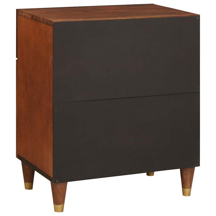 Sengeborde Brun 50 x 33 x 60 cm Rattan og solid mango træ