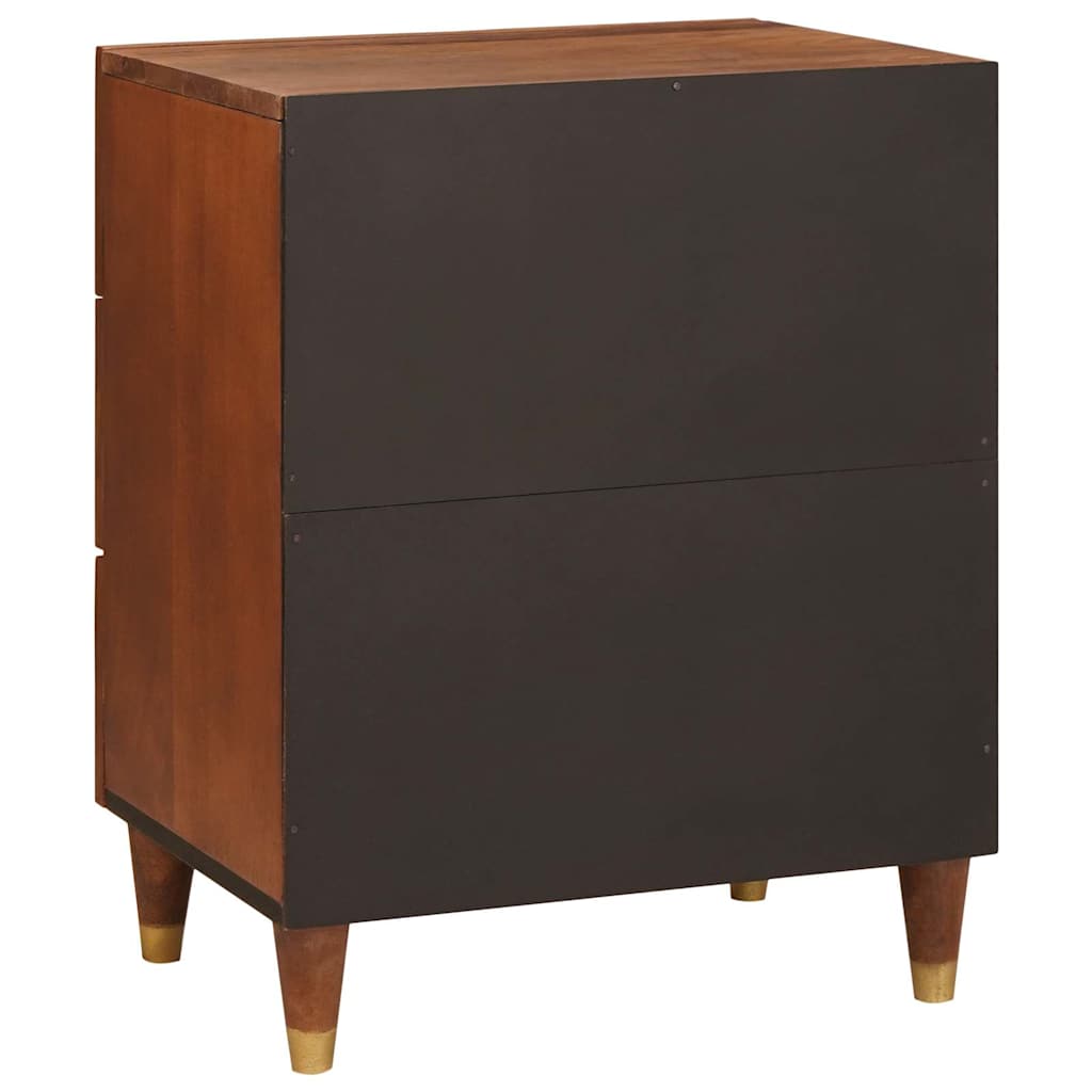 Sengeborde Brun 50 x 33 x 60 cm Rattan og solid mango træ