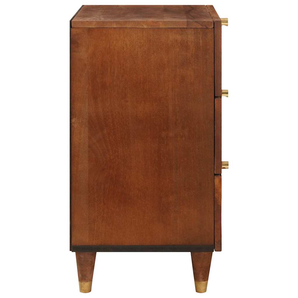 Sengeborde Brun 50 x 33 x 60 cm Rattan og solid mango træ