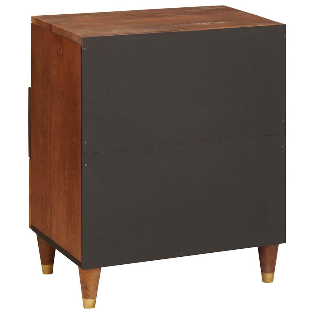 Sengeborde Brun 50 x 33 x 60 cm Rattan og solid mango træ