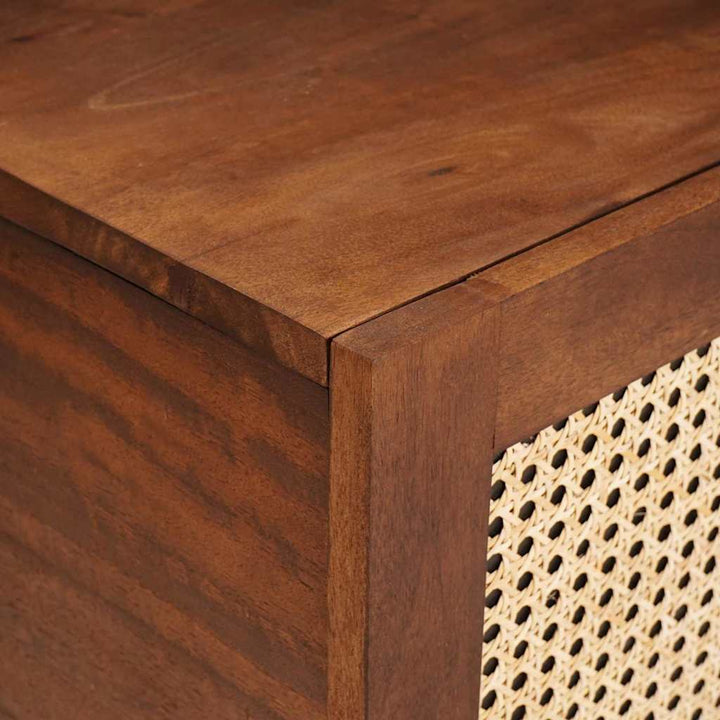 Sofaborde Brun 100 x 54 x 40 cm Rattan og solid mango træ