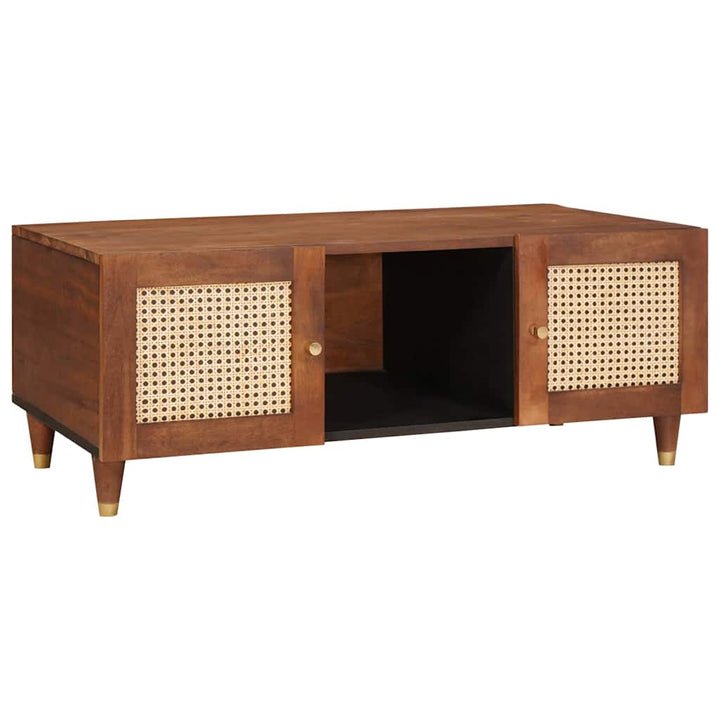 Sofaborde Brun 100 x 54 x 40 cm Rattan og solid mango træ