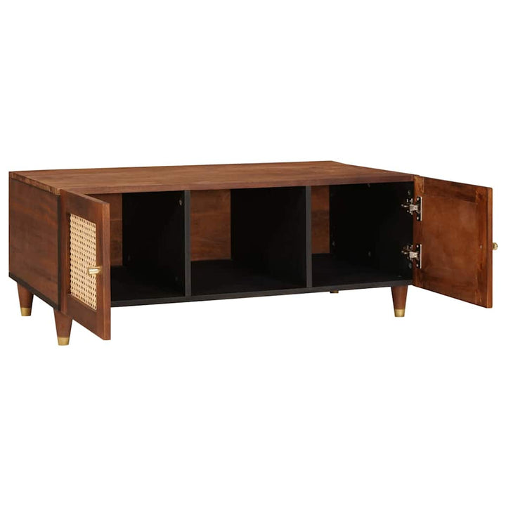 Sofaborde Brun 100 x 54 x 40 cm Rattan og solid mango træ