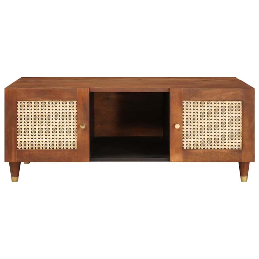 Sofaborde Brun 100 x 54 x 40 cm Rattan og solid mango træ