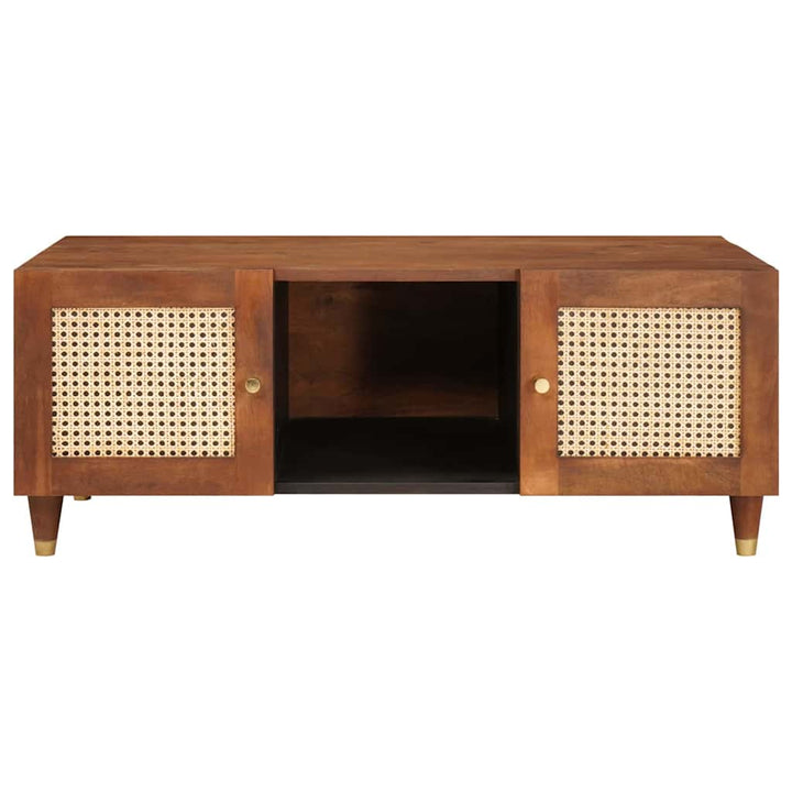 Sofaborde Brun 100 x 54 x 40 cm Rattan og solid mango træ