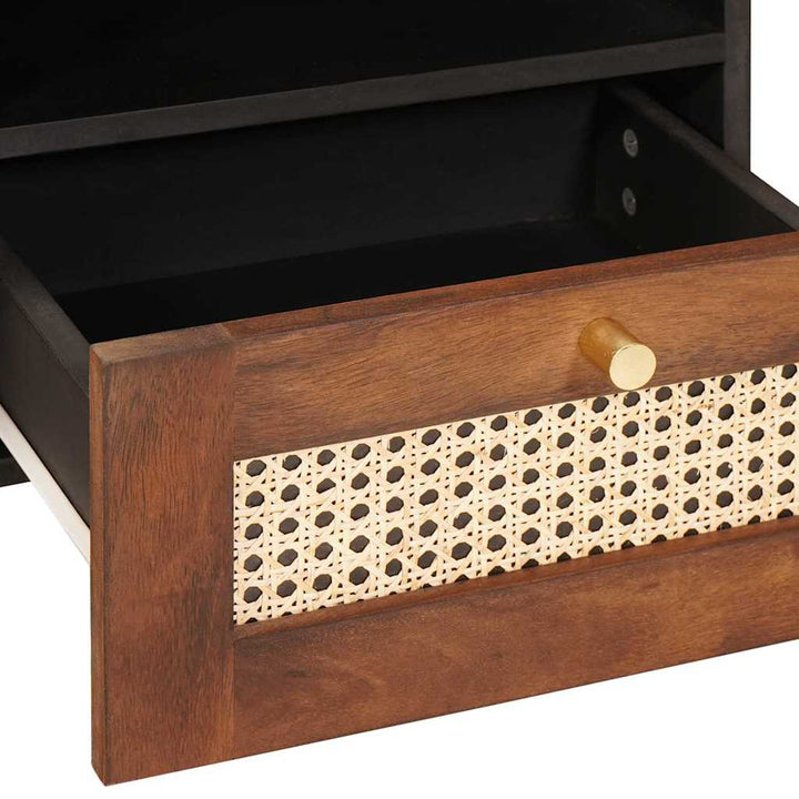 Sofaborde Brun 80 x 54 x 40 cm Rattan og solid mango træ
