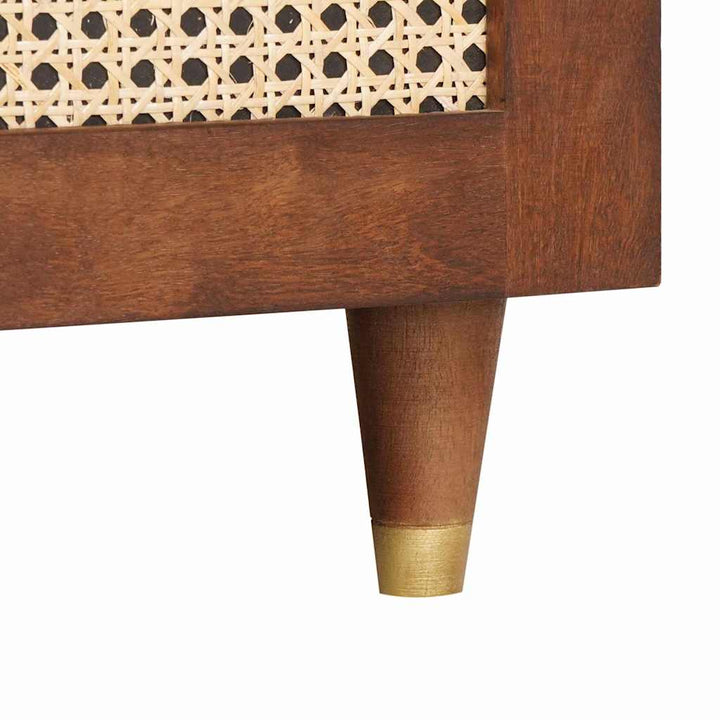 Sofaborde Brun 80 x 54 x 40 cm Rattan og solid mango træ