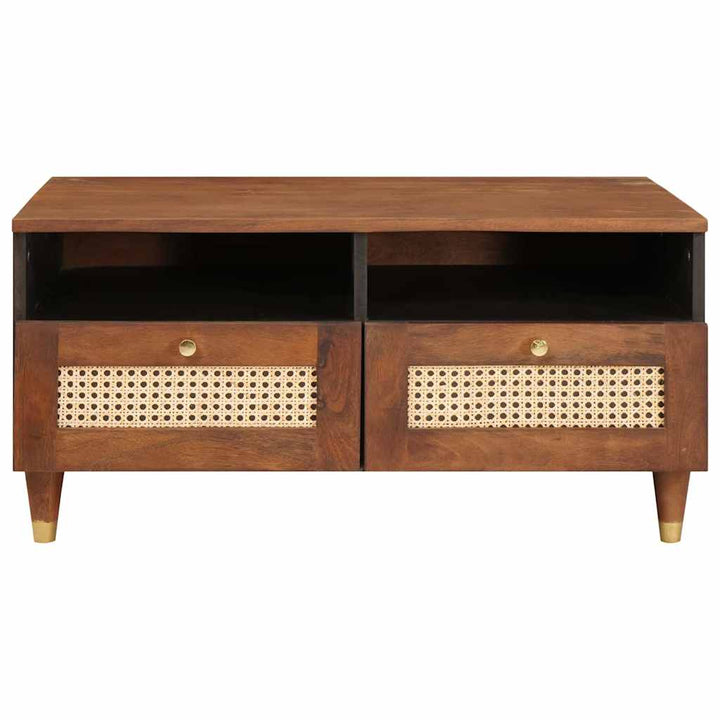 Sofaborde Brun 80 x 54 x 40 cm Rattan og solid mango træ