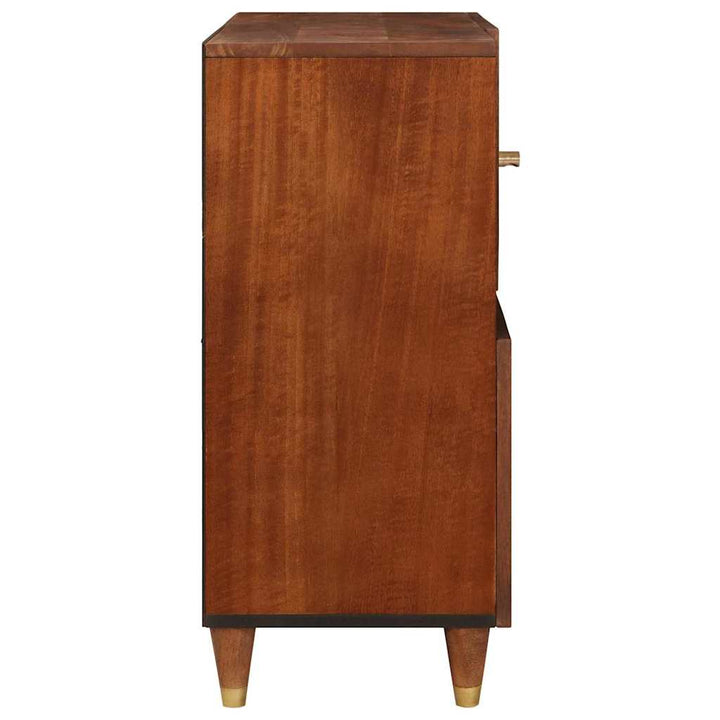 Sideboard Brun 80 x 33.5 x 75 cm Rattan og solid mango træ