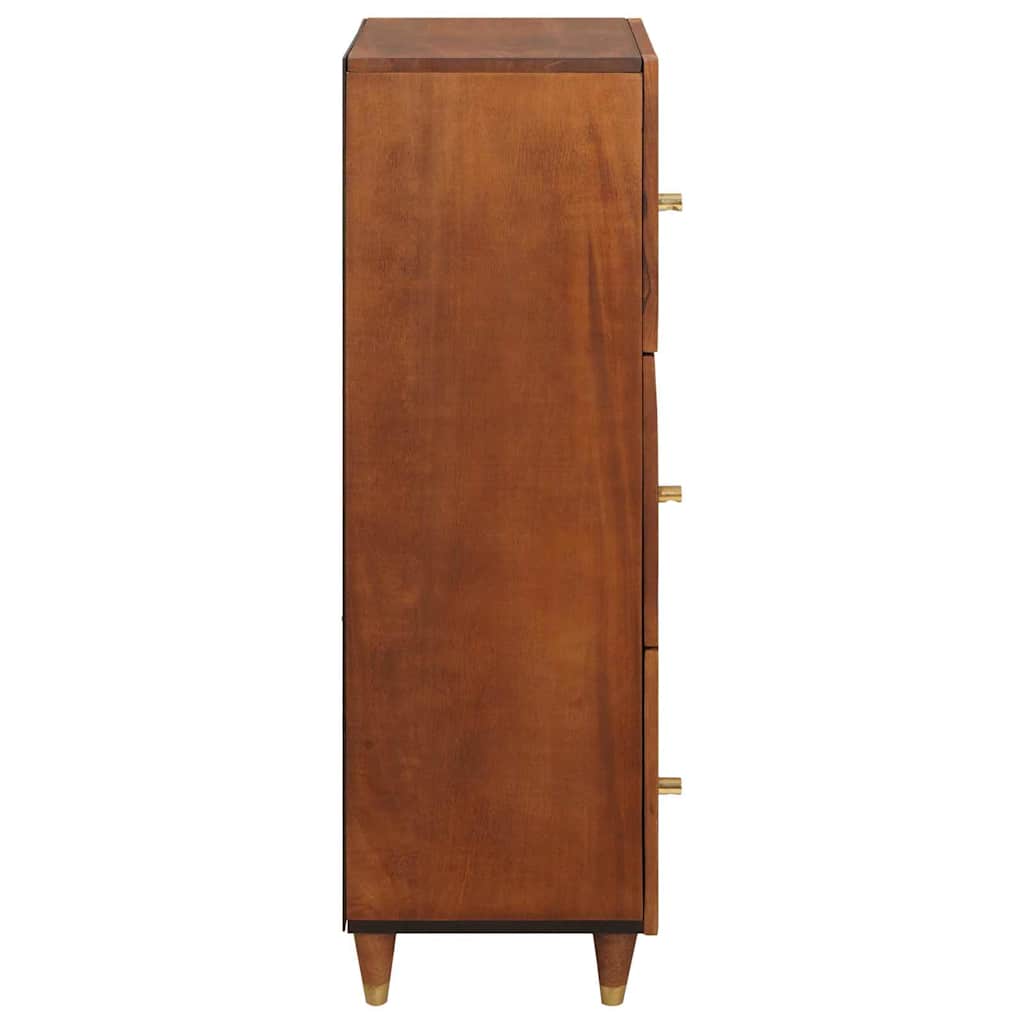 Høj skab Brun 40 x 33.5 x 110 cm Rattan og solid mango træ
