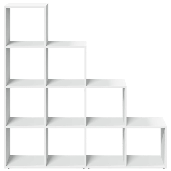 bogreol/rumdeler 131,5x29x131,5 cm konstrueret træ hvid