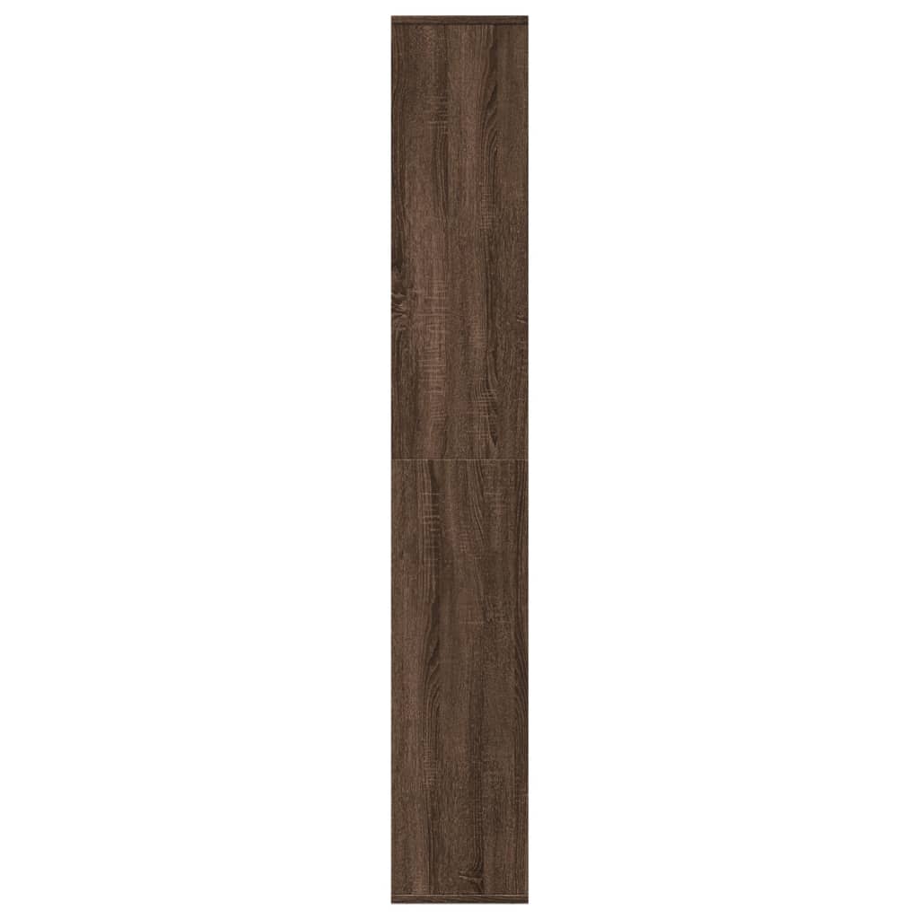 bogreol/rumdeler 67x25x161,5 cm konstrueret træ brun egetræ