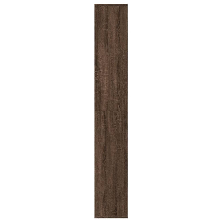 bogreol/rumdeler 67x25x161,5 cm konstrueret træ brun egetræ